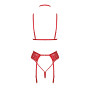 Ensemble 5 pièces Bondage Red Lace Kiss 243 - Kissable