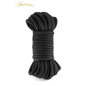 Corde de bondage noire 10m - Sweet Caress