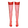 Bas autofixants rouge - Cotelli Legwear