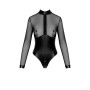Body Edge zippé avec anneaux F321 wetlook et tulle