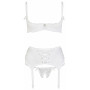 Ensemble lingerie 3 pièces ouvert blanc - Cottelli Lingerie