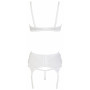 Ensemble lingerie 3 pièces ouvert blanc - Cottelli Lingerie